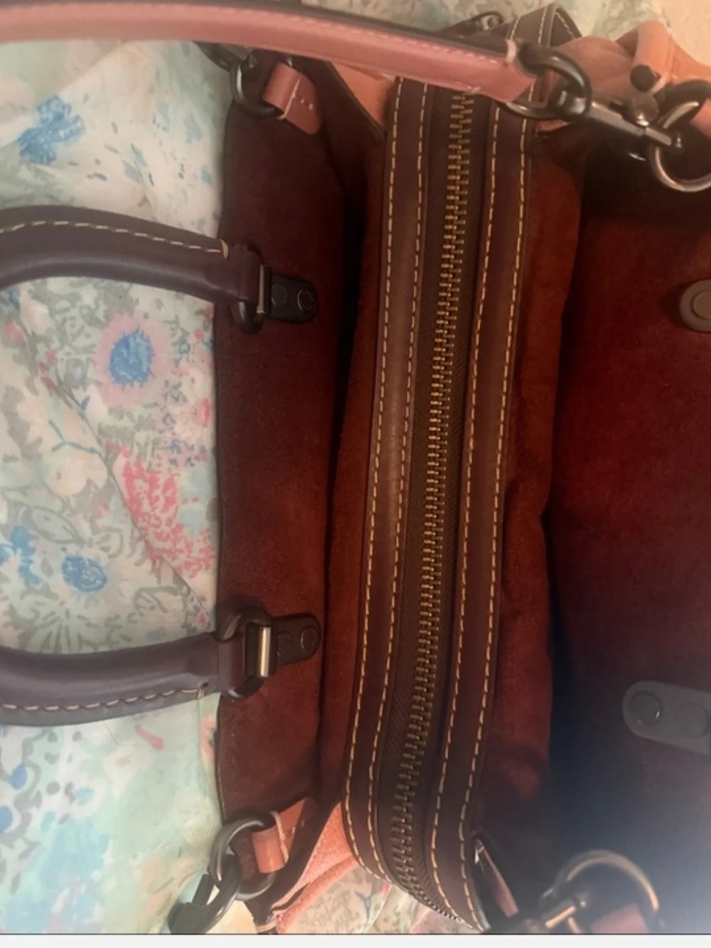 Coach 1941 Rogue 31 Pebbled Leather Satchel in Melon/oxblood